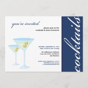 Convite de festas de coquetel de Martini Óculos (