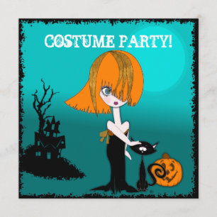 Convite de festas de Costume de Corrina Halloween