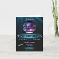 Convite de festas de dança do Mambo