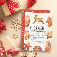 Convite de festas de decoração de cookies