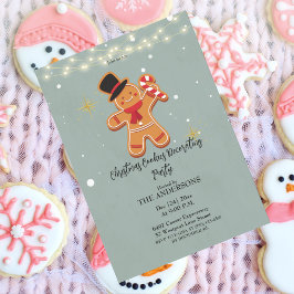 Convite de festas de decoração de cookies de Natal