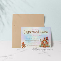 Convite de festas de decoração de pão de especiari