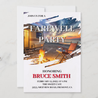Convite de festas de despedida