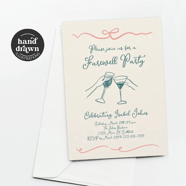 Convite de festas de despedida para mulher ou home (Criador carregado)