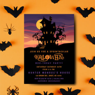 Convite de festas de Dia das Bruxas