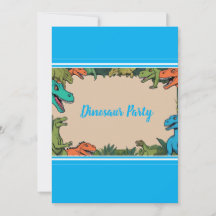 Convite de festas de Dinossauro Personalizado para