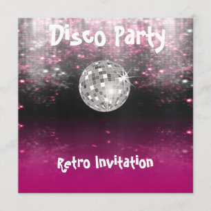 Convite de festas de Disco Retroativo