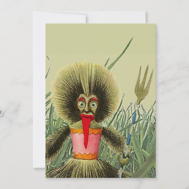 Convite de festas de Diversão de Tiki Doll Grass (Frente)