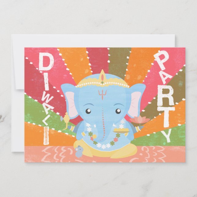 Convite de festas de Diwali (Frente)