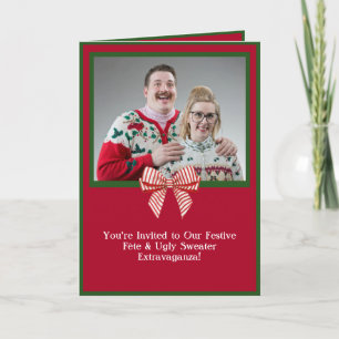 Convite de festas de Doador Feio de Feriado Person