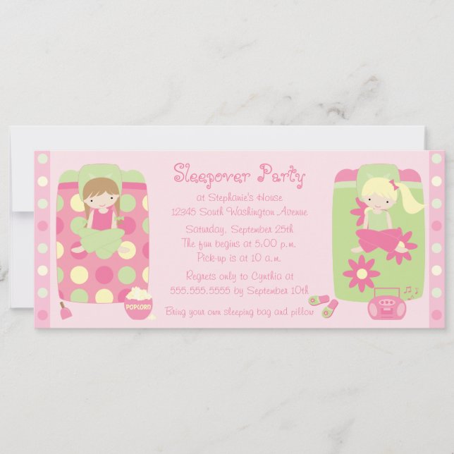 Convite de festas de dorso de flores de uma garota (Frente)