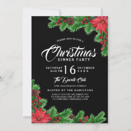 Convite de festas de Enfeites de natal moderno