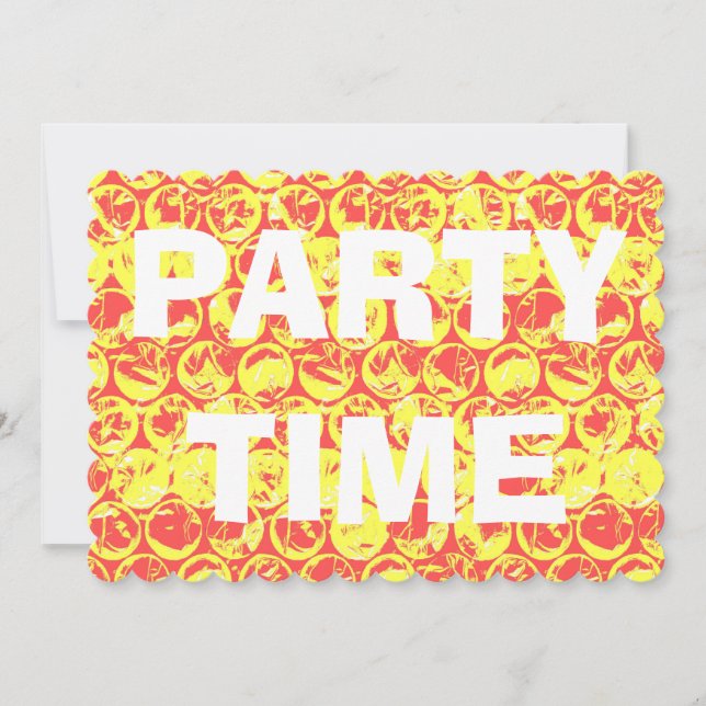 convite de festas de enrolar da bolha de pop (Frente)