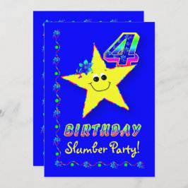 Convite de festas de Escória do Quarto Aniversário