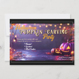 Convite de festas de Escultura de Bompkin Hallowee