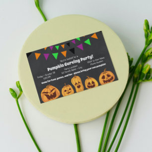 Convite de festas de Escultura de Bompkin Hallowee