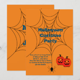 Convite de festas de fantasia de Halloween