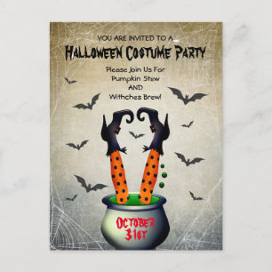 Convite de festas de fantasia de Halloween
