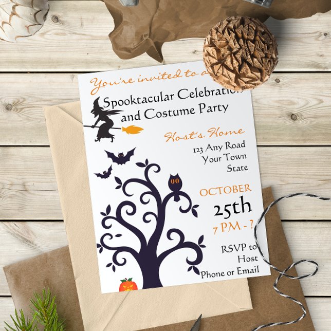 Convite de festas de fantasia de Halloween (Criador carregado)