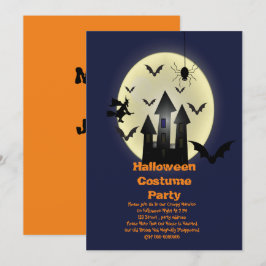 Convite de festas de fantasia de Halloween