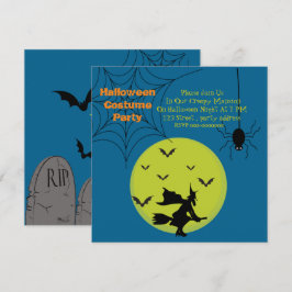 Convite de festas de fantasia de Halloween