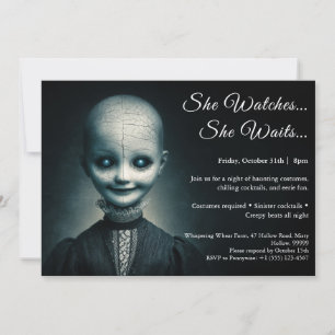 Convite de festas de fantasia de Porcelain Doll Ha