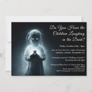 Convite de festas de fantasia do Halloween infanti