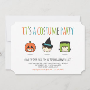 Convite de festas de fantasias do Halloween
