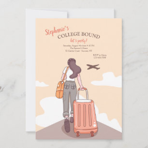 Convite de festas de Fêmea Colégio