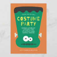 Convite de festas de Figuras do Halloween Frankens