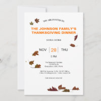 Convite de festas de Folhas