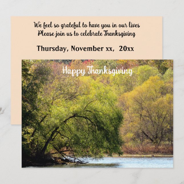 Convite de festas de Folhas de outono (Frente/Verso)