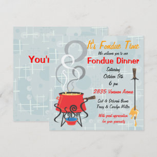 Convite de festas de fonte retrô