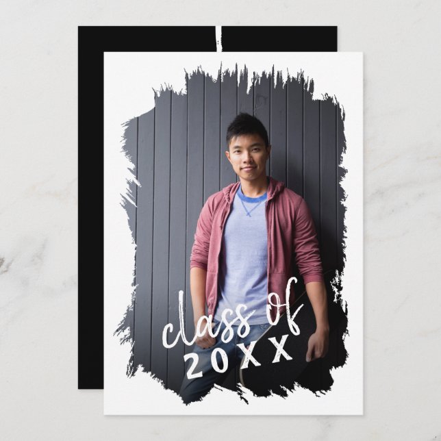 Convite de festas de Formando de Fotografias Bruto (Frente/Verso)