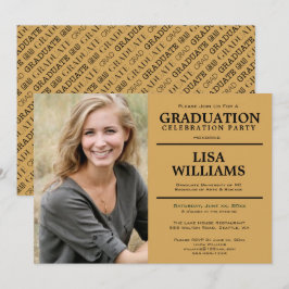 Convite de festas de Foto de Graduação