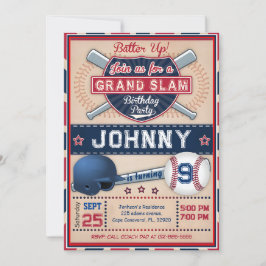 Convite de festas de Fotografia Pessoal Baseball