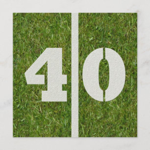 Convite de festas de futebol aniversário de 40 an