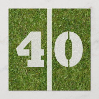 Convite de festas de futebol aniversário de 40 ano