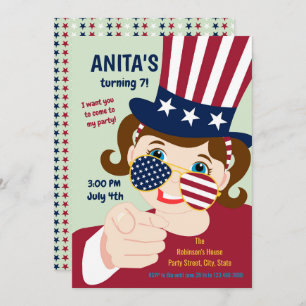 Convite de festas de Garota de Aniversário do dia 