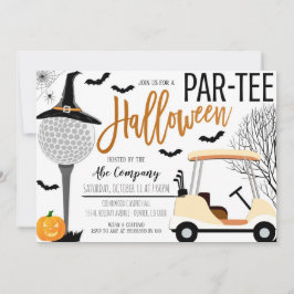 Convite de festas de Golf de Halloween