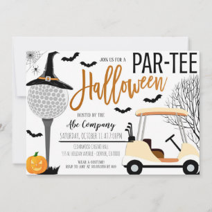Convite de festas de Golf de Halloween