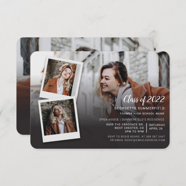 Convite de festas de Graduação 2025 4 Fotos para F (Frente/Verso)