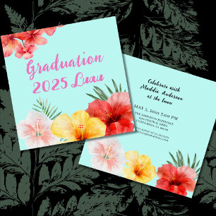 Convite de festas de Graduação Luau
