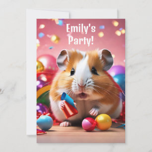 Convite de festas de Hamster