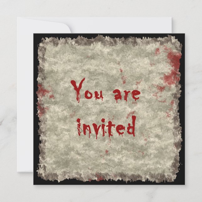 Convite de festas de horror (Frente)