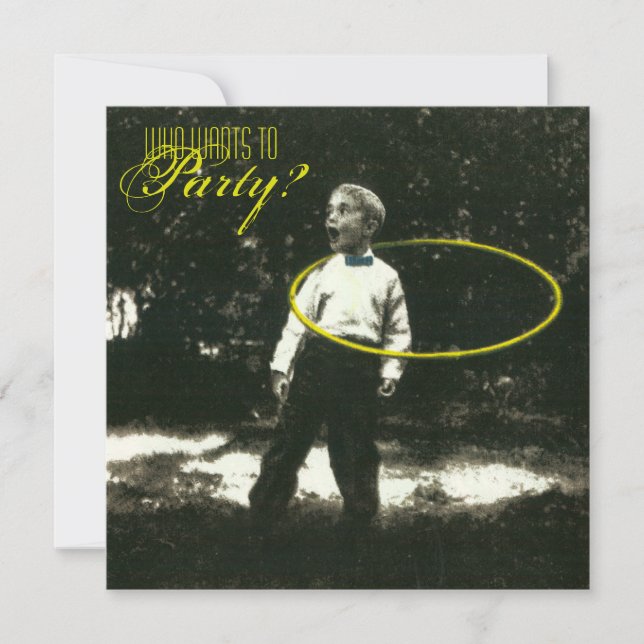 Convite de festas de Hula-Hooper (Frente)