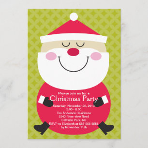 Convite de festas de inverno do Papai Noel