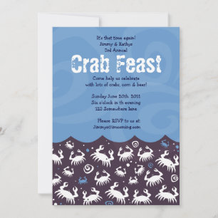 Convite de festas de Janto de BANQUETE FEST CRAB D