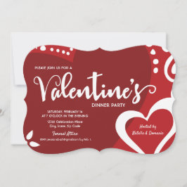 convite de festas de Janto de Namorados branco ver