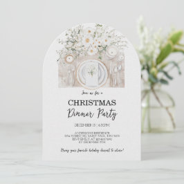 Convite de festas de Janto de Natal Floral
